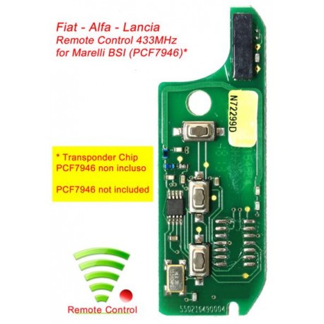 RADIOCOMANDO FIAT ALFA LANCIA 433MHZ BSI MARELLI SENZA PCF 7946