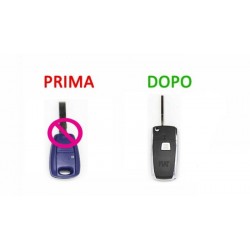 GUSCIO UN BOTTONE TRASFORMAZIONE DA CHIAVE FISSA A FLIP PROFILO SIP22 COD109
